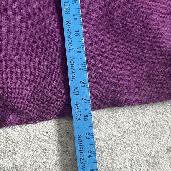 Eileen Fisher Cardigan Sweater Women’s Size Medium Purple Merino Wool Open Front - Picture 8 of 8